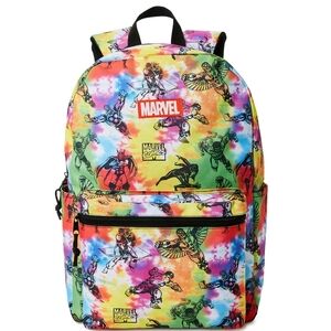 Marvel Avengers Super Hero Tie Dye Back Pack 17 In NWOT